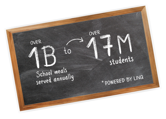 Over 1B school meals served annually to over 17M students (*powered by LINQ)